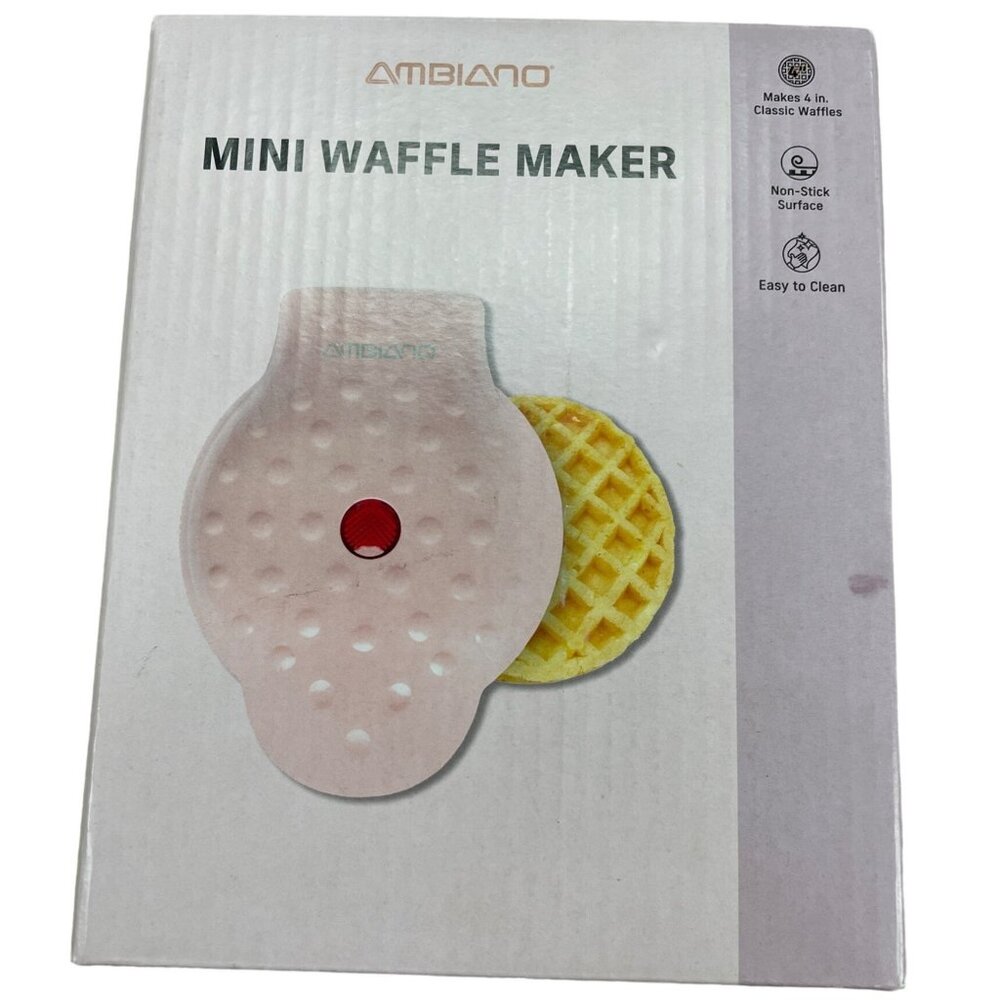 Ambiano Mini Waffle Make Pink NIB - SKU 1631